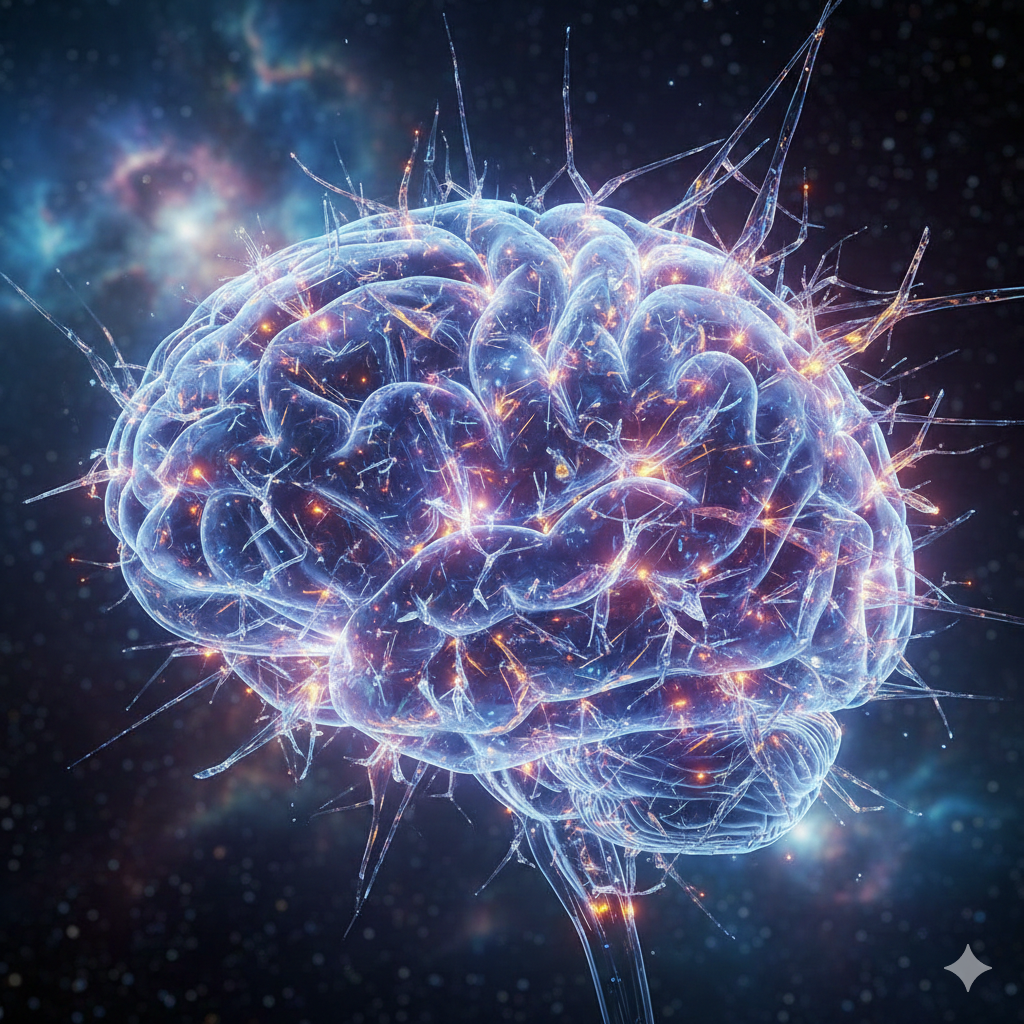 脳が新しい刺激を受けて活性化するイメージ