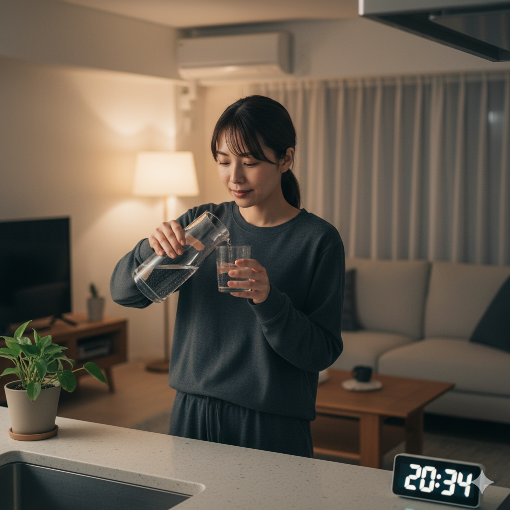 夜8時以降は、水だけ